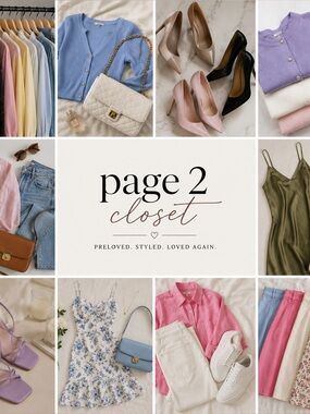 Welcome to Page 2 Closet✨
Fast shipping
New items added regularly
Offers welcome